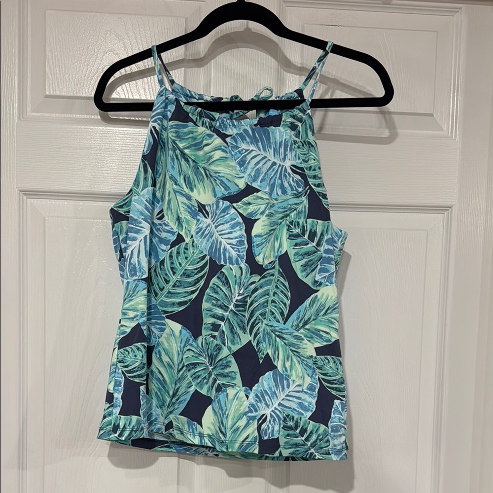J. McLaughlin Blue and Green sleeveless top